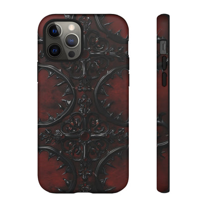 Vampiric Leather Phone Case for iPhone, Samsung Galaxy, and Google Pixel Devices - Gothic Ornate Design