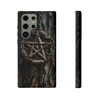 Pentacle Tree Phone Case – Wiccan Nature Magic Design for iPhone, Samsung Galaxy, and Google Pixel Devices