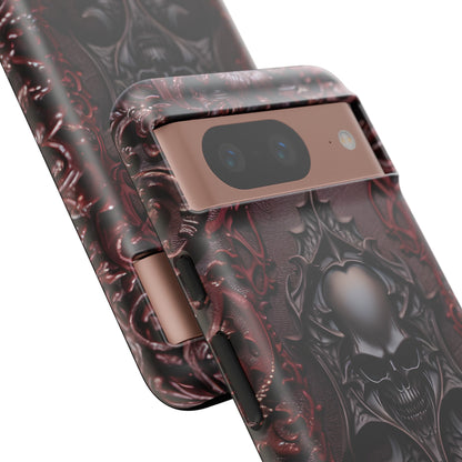 Vampiric Tough Phone Case – Gothic Skull Vampire Design for iPhone, Samsung Galaxy, and Google Pixel Devices