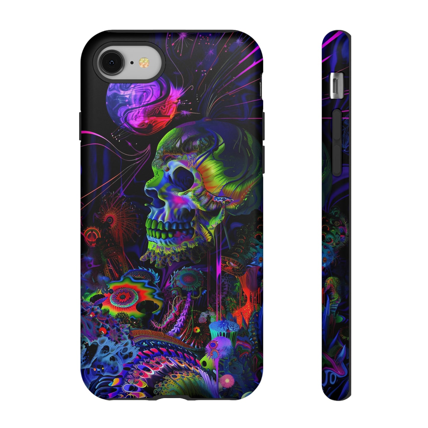 Psychedelic Skull Phone Case – Vibrant Pastel Design for iPhone, Samsung Galaxy, and Google Pixel Devices