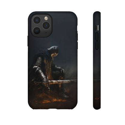 Dark Knight of the Abyss Phone Case - iPhone, Samsung Galaxy, Google Pixel - Epic Medieval Warrior Art, Protective Case, Fantasy Art