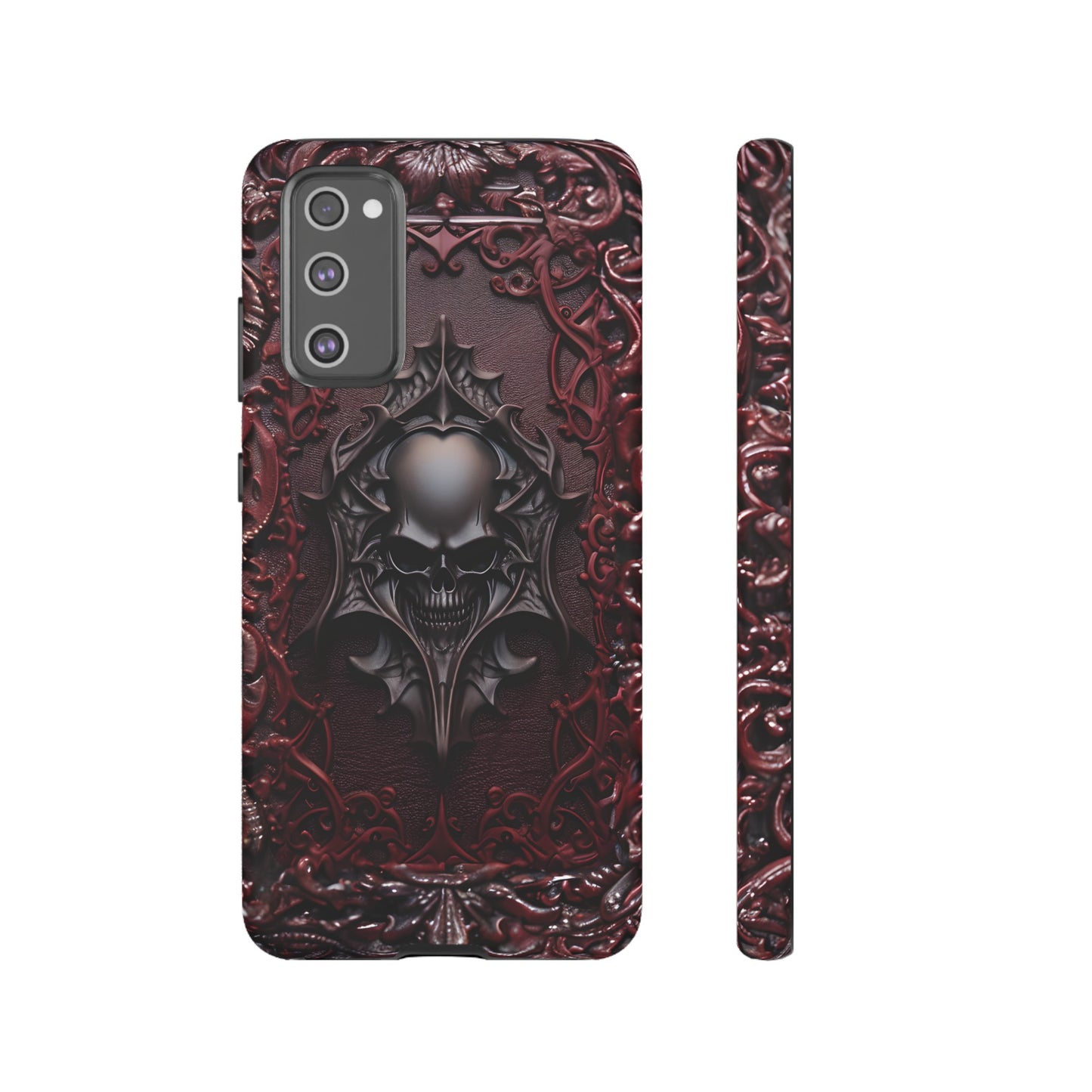 Vampiric Tough Phone Case – Gothic Skull Vampire Design for iPhone, Samsung Galaxy, and Google Pixel Devices