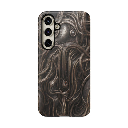 Biomechanical Horror 4 Phone Case – Futuristic Alien Design for iPhone, Samsung Galaxy, and Google Pixel Devices