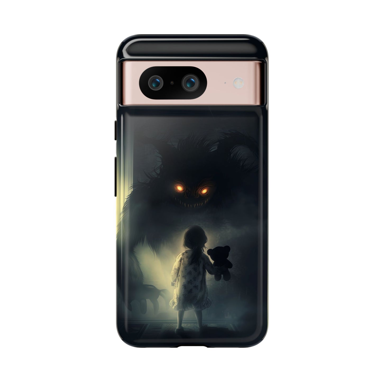 A Child Facing A Terrifying Monster Phone Case - for iPhone, Samsung Galaxy, and Google Pixel Devices