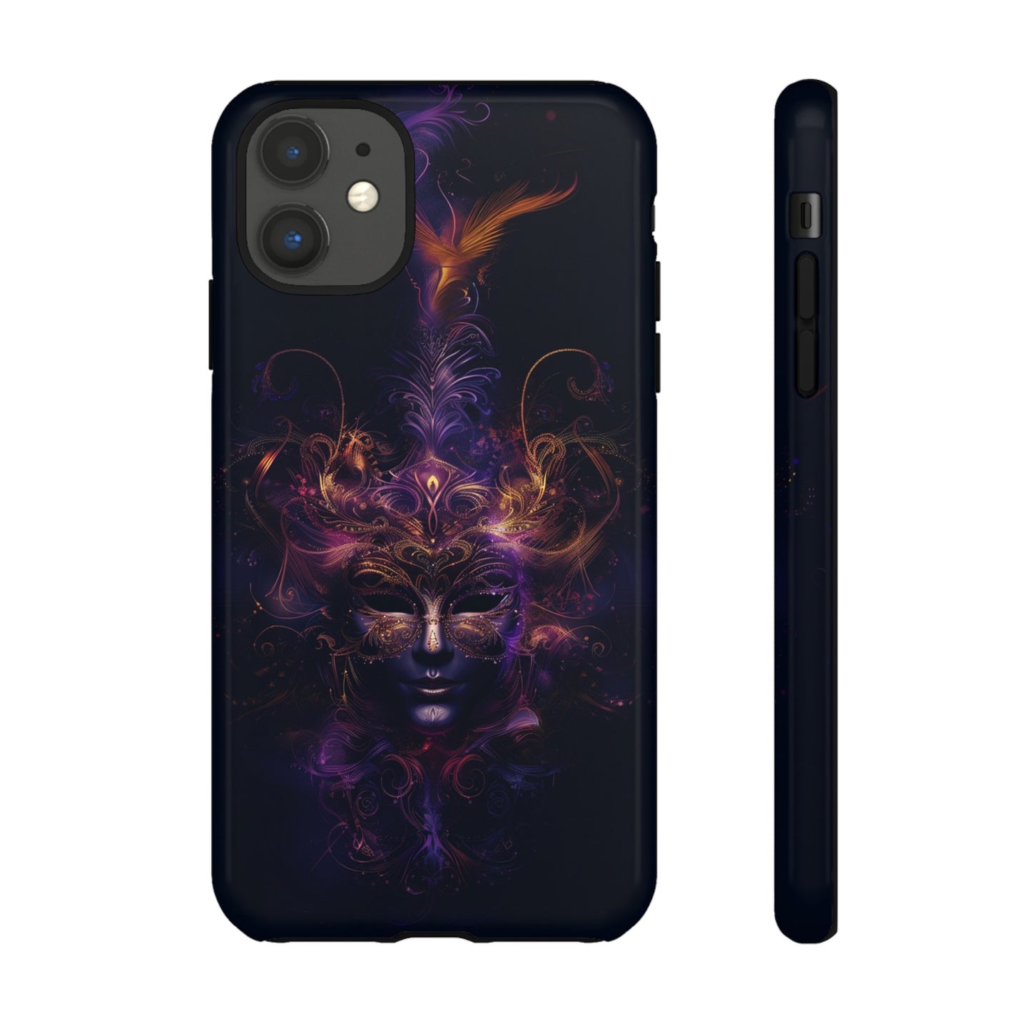 Elegant Masquerade Mask Phone Case for iPhone, Samsung Galaxy, and Google Pixel Devices - Mystical Design