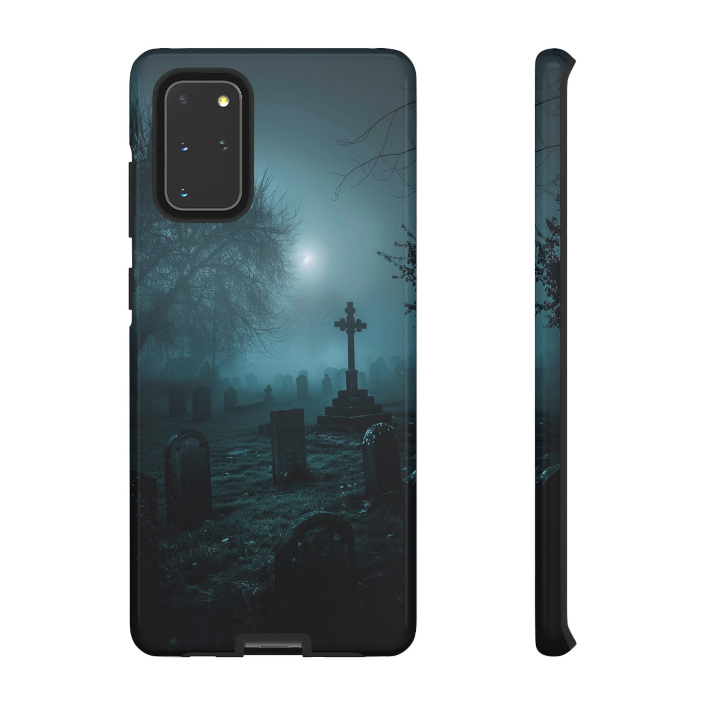 Graveyard at Night Phone Case – Eerie Cemetery Design for iPhone, Samsung Galaxy, and Google Pixel Devices