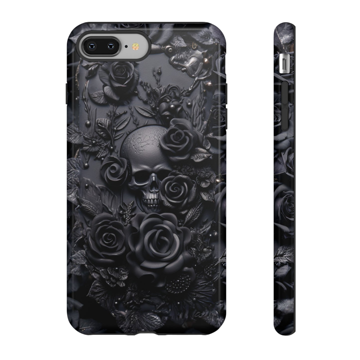 Gothic Black Roses Tough Phone Case – Elegant Dark Floral Design for iPhone, Samsung Galaxy, and Google Pixel Devices