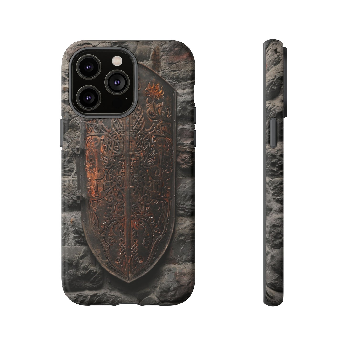 Medieval Shield Phone Case - Ornate Ancient Armor Design for iPhone and Samsung Galaxy Devices