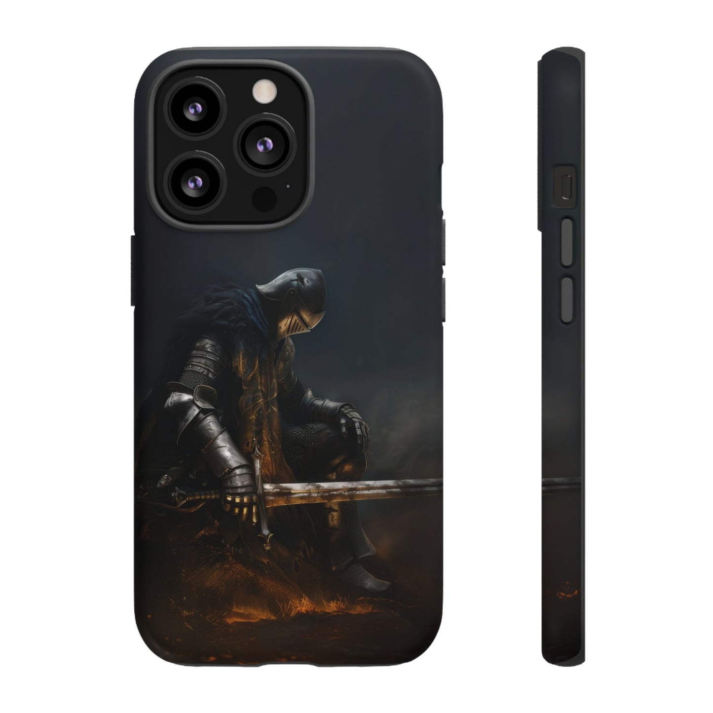 Dark Knight of the Abyss Phone Case - iPhone, Samsung Galaxy, Google Pixel - Epic Medieval Warrior Art, Protective Case, Fantasy Art