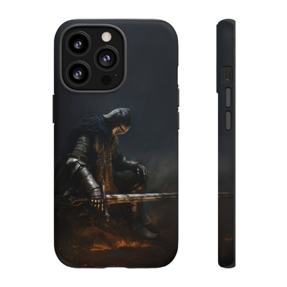 Dark Knight of the Abyss Phone Case - iPhone, Samsung Galaxy, Google Pixel - Epic Medieval Warrior Art, Protective Case, Fantasy Art