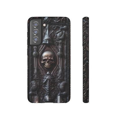 Dark Grimoire of Death Tough Phone Case – Gothic Skull Vampiric Design for iPhone, Samsung Galaxy, and Google Pixel Devices