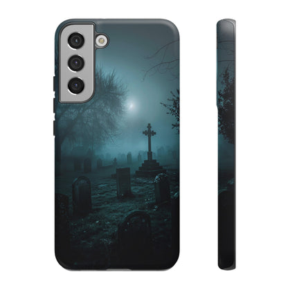 Graveyard at Night Phone Case – Eerie Cemetery Design for iPhone, Samsung Galaxy, and Google Pixel Devices