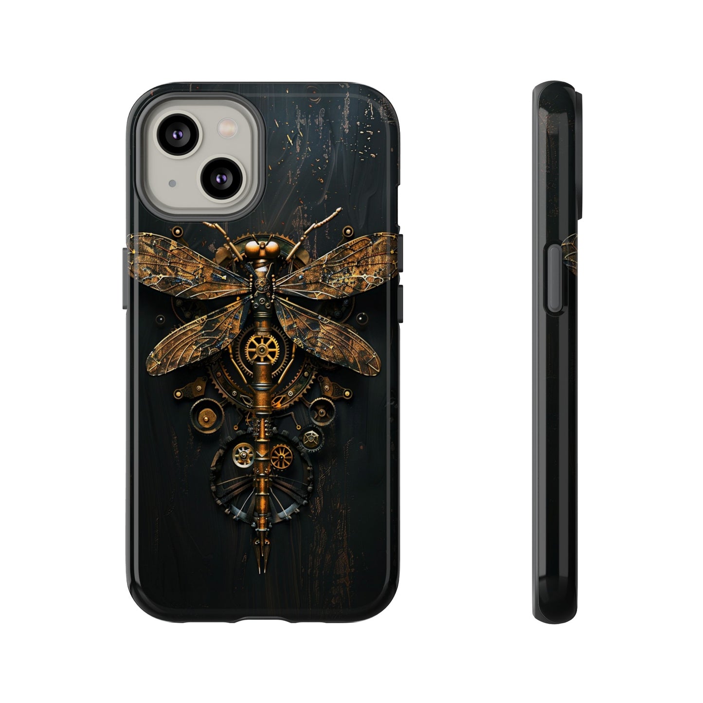 Steampunk Dragonfly Phone Case - Intricate Gear Design for iPhone, Samsung Galaxy, Google Pixel Devices