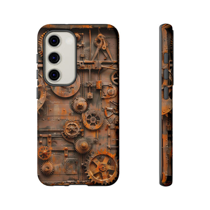 Rusted Steampunk Gearworks Phone Case for iPhone, Samsung Galaxy, and Google Pixel Devices