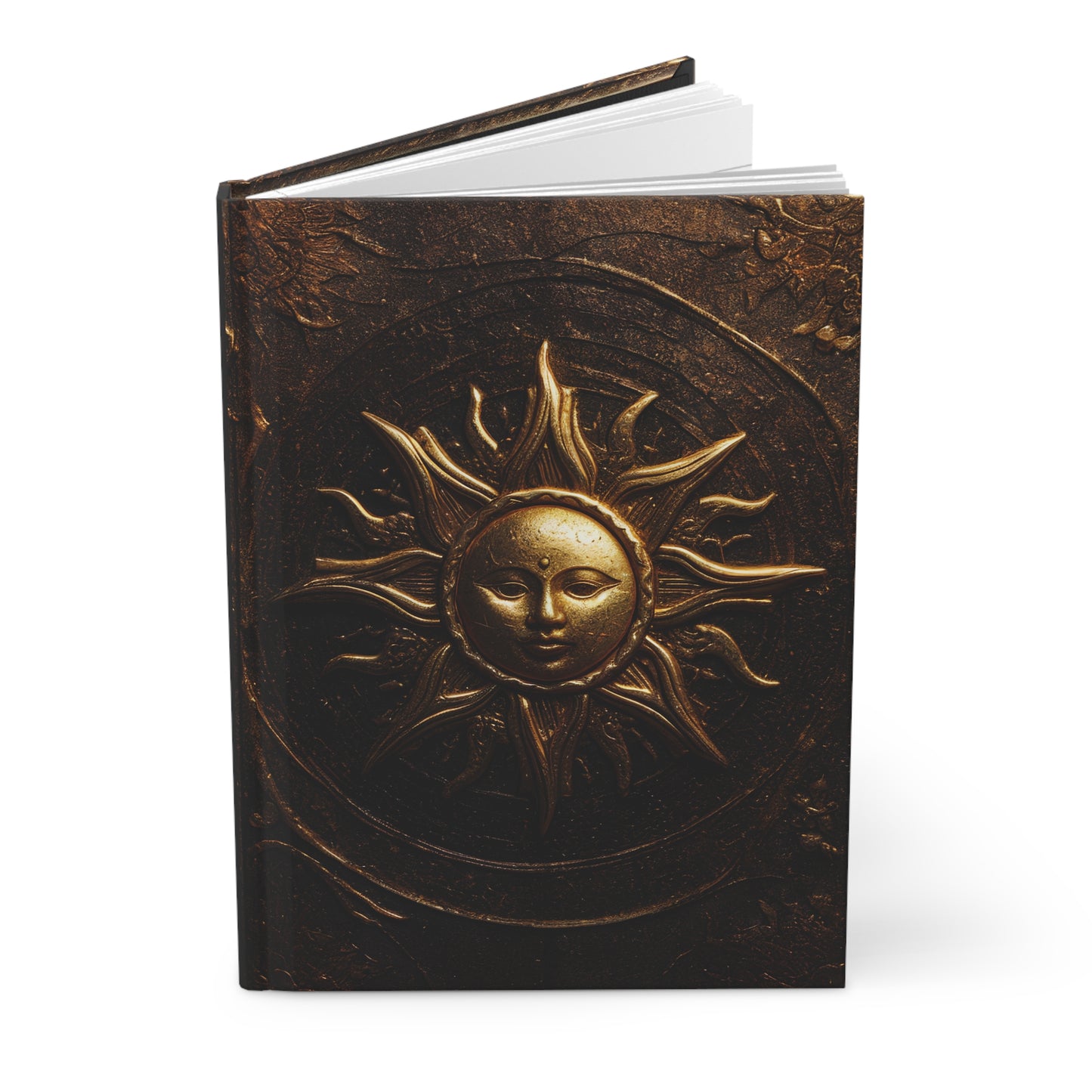 Book of the Sun Hardcover Notebook – Celestial Design Journal for Spell Book of Shadows and Creative Writing