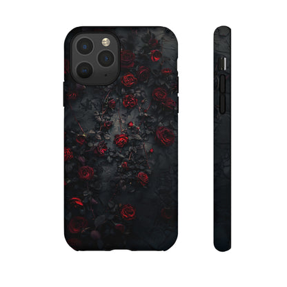 Gothic Roses Tough Phone Case – Elegant Dark Floral Design for iPhone, Samsung Galaxy, and Google Pixel Devices