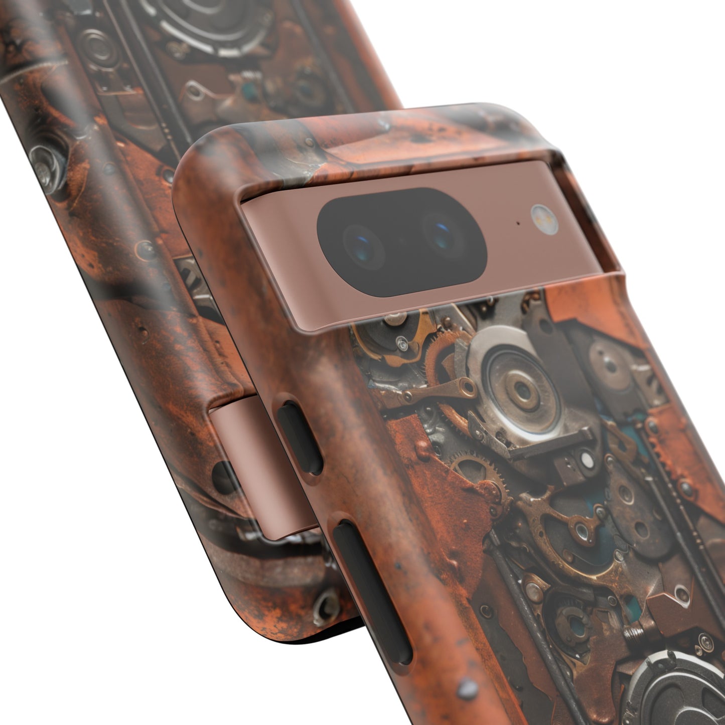 Rusted Mechanisms Phone Case – Steampunk Metal Gear Design for iPhone, Samsung Galaxy, and Google Pixel Devices