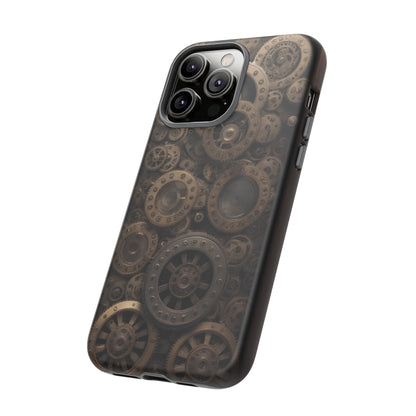 Gearworks 3 Phone Case – Steampunk Victorian Design with Gears and Clockwork for iPhone, Samsung Galaxy, and Google Pixel Devices