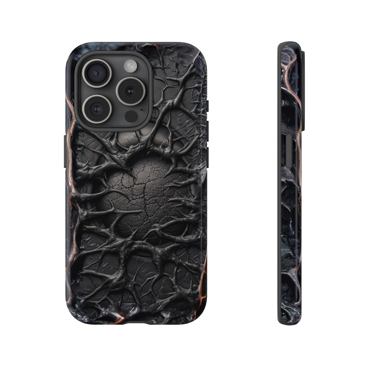 Black Veins Tough Phone Case – Lovecraftian Horror Design for iPhone, Samsung Galaxy, and Google Pixel Devices