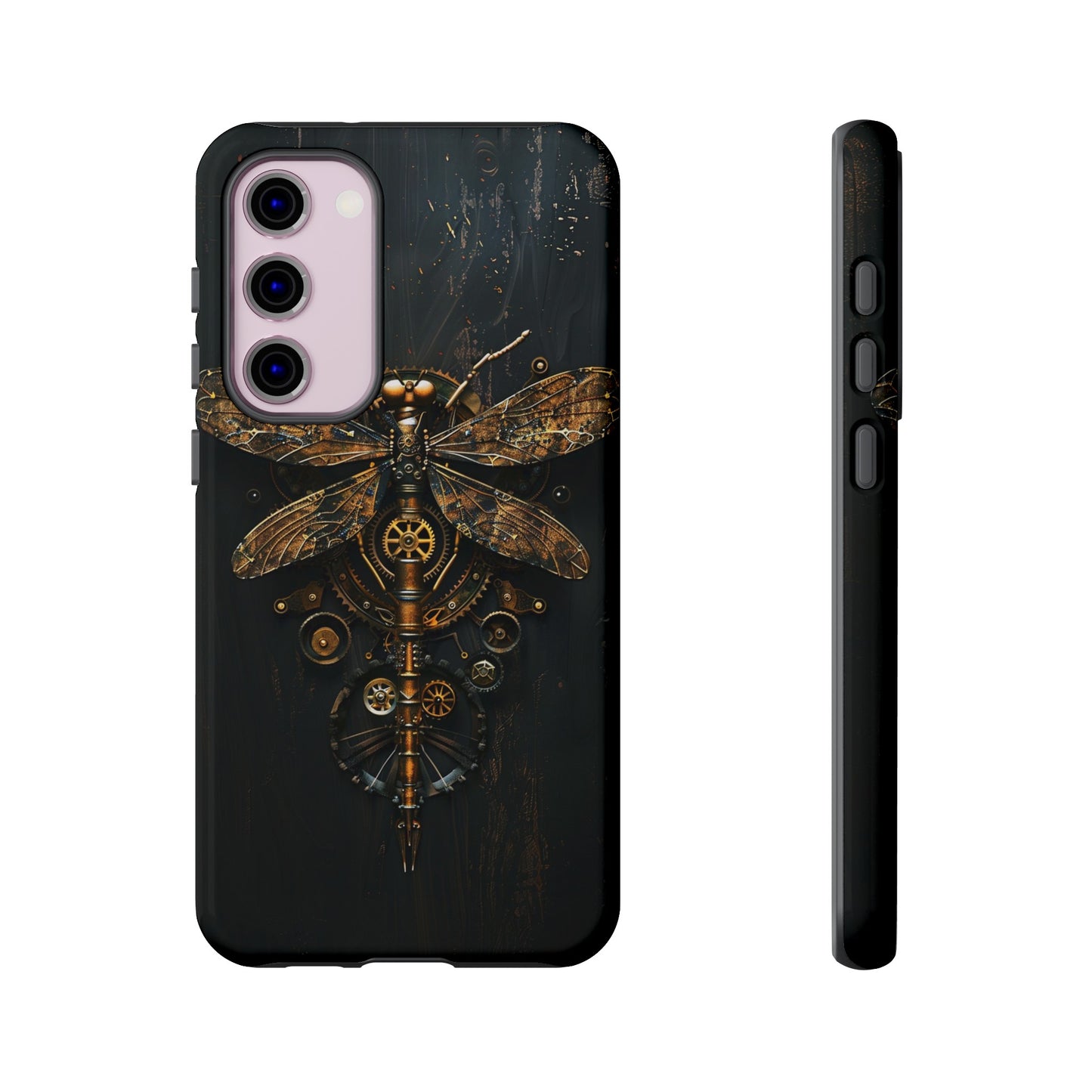 Steampunk Dragonfly Phone Case - Intricate Gear Design for iPhone, Samsung Galaxy, Google Pixel Devices