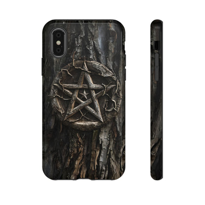 Pentacle Tree Phone Case – Wiccan Nature Magic Design for iPhone, Samsung Galaxy, and Google Pixel Devices