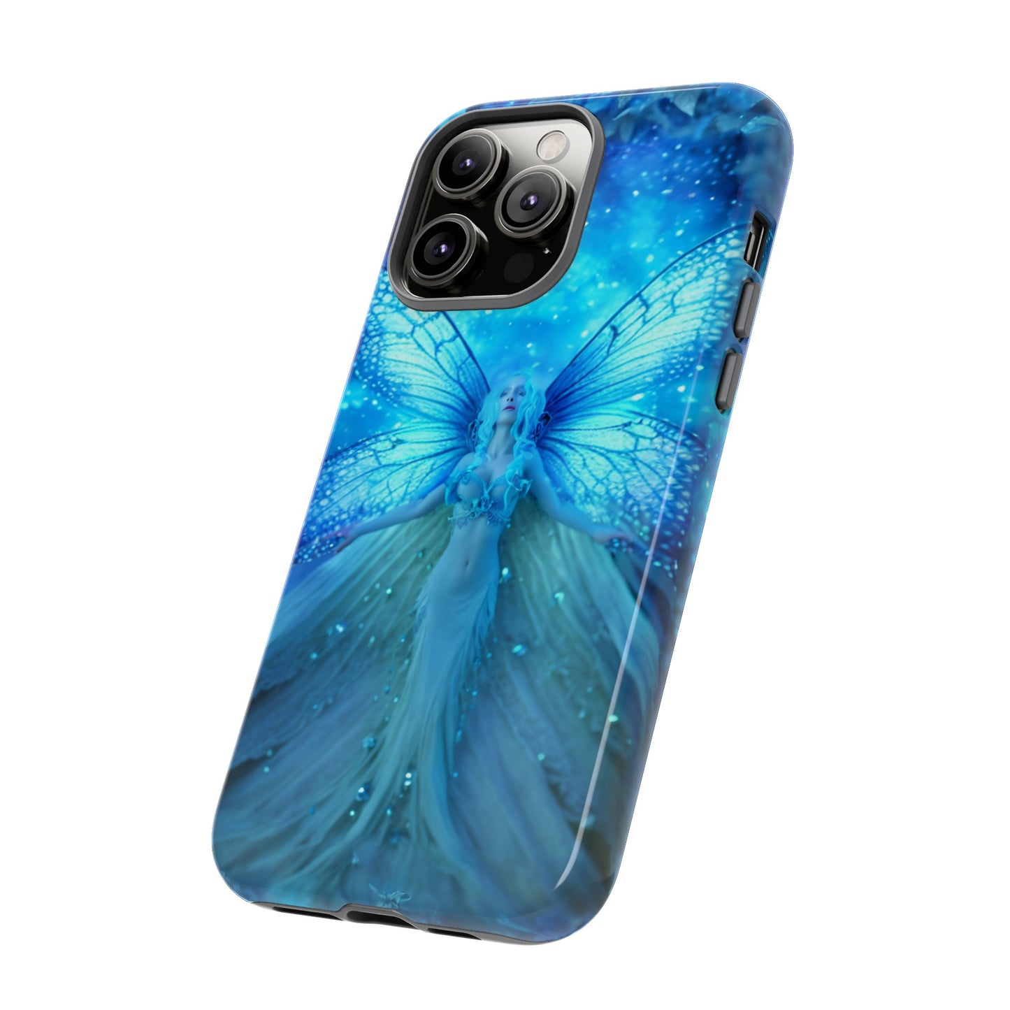 Blue Cosmic Fairy Phone Case – Enchanting Fae Design for iPhone, Samsung Galaxy, and Google Pixel Devices