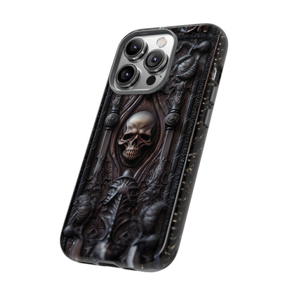 Dark Grimoire of Death Tough Phone Case – Gothic Skull Vampiric Design for iPhone, Samsung Galaxy, and Google Pixel Devices