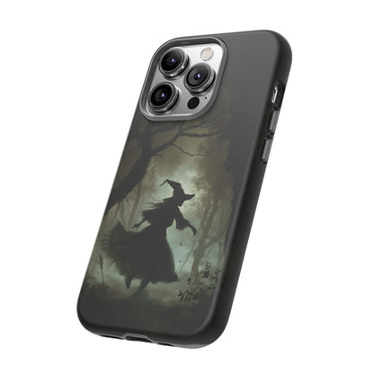 Spooky Witch Silhouette Phone Case - Halloween Dark Art Design for iPhone, Samsung Galaxy, and Google Pixel Devices