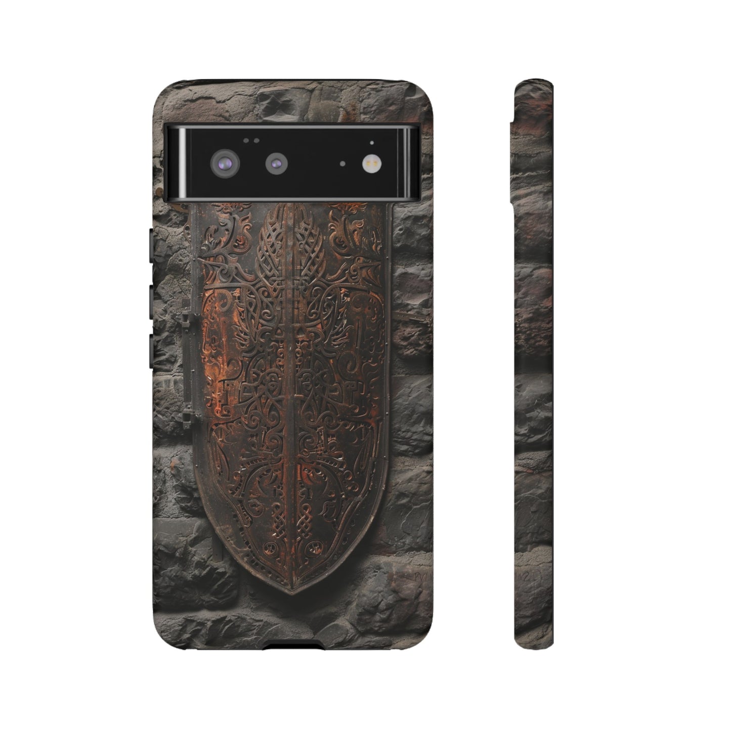 Medieval Shield Phone Case - Ornate Ancient Armor Design for iPhone and Samsung Galaxy Devices