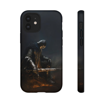 Dark Knight of the Abyss Phone Case - iPhone, Samsung Galaxy, Google Pixel - Epic Medieval Warrior Art, Protective Case, Fantasy Art