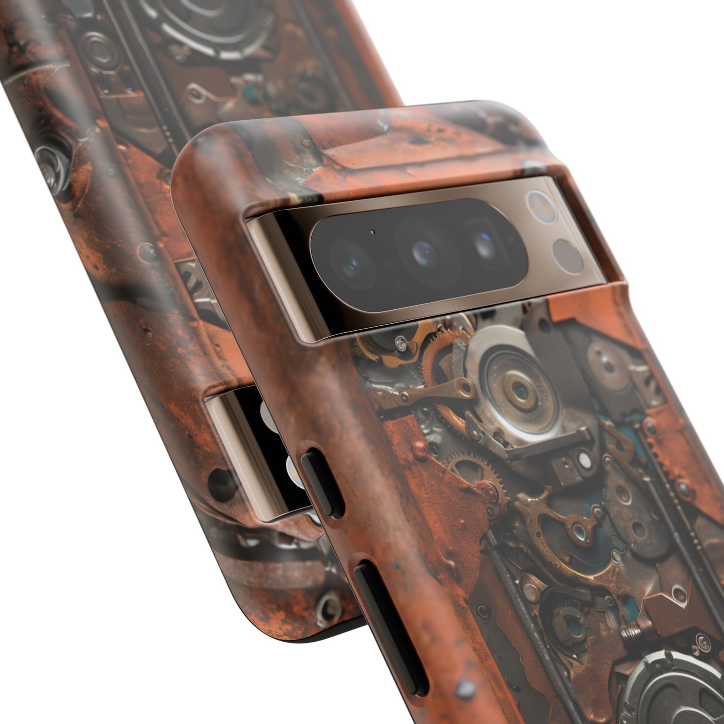 Rusted Mechanisms Phone Case – Steampunk Metal Gear Design for iPhone, Samsung Galaxy, and Google Pixel Devices