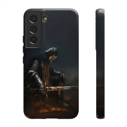 Dark Knight of the Abyss Phone Case - iPhone, Samsung Galaxy, Google Pixel - Epic Medieval Warrior Art, Protective Case, Fantasy Art