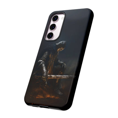 Dark Knight of the Abyss Phone Case - iPhone, Samsung Galaxy, Google Pixel - Epic Medieval Warrior Art, Protective Case, Fantasy Art