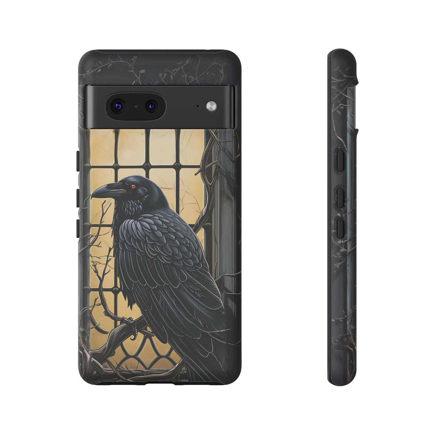 The Raven Phone Case – Edgar Allan Poe Inspired Gothic Design for iPhone, Samsung Galaxy, and Google Pixel Devices