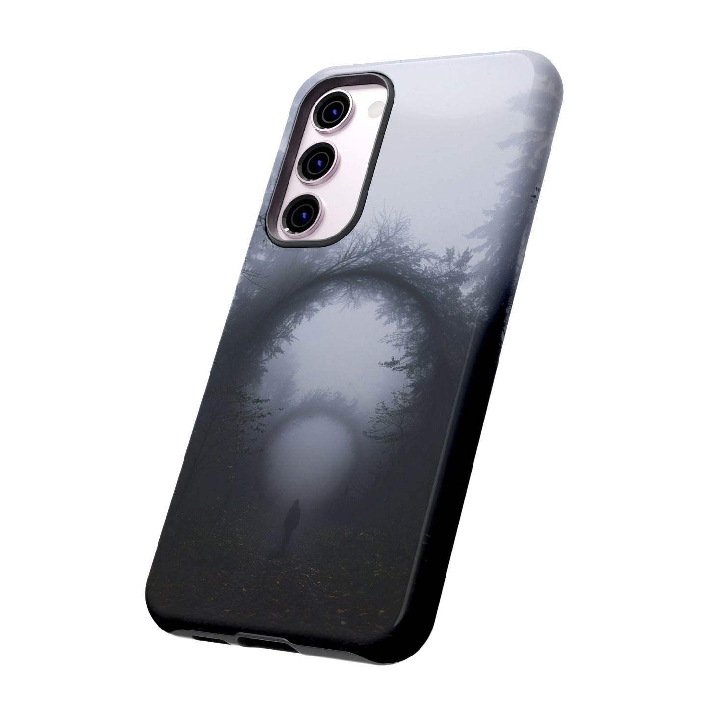 Mystical Forest Portal Phone Case - Atmospheric Foggy Path with Enchanted Tunnel For iPhone, Samsung Galaxy, and Google Pixel Devices.