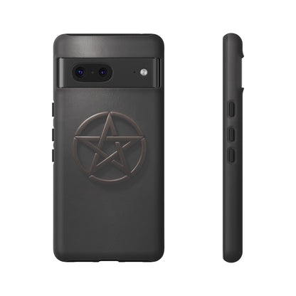 Simple Pentacle Tough Phone Case – Witchcraft Pentagram Design for iPhone, Samsung Galaxy, and Google Pixel Devices