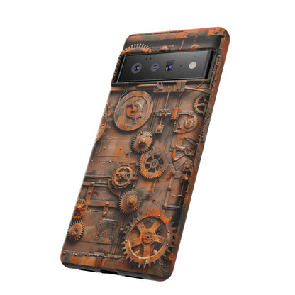 Rusted Steampunk Gearworks Phone Case for iPhone, Samsung Galaxy, and Google Pixel Devices