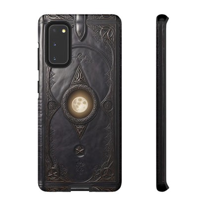 Moon Case Tough Phone Case – Fantasy Art Leather Book Design for iPhone, Samsung Galaxy, and Google Pixel Devices