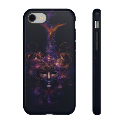 Elegant Masquerade Mask Phone Case for iPhone, Samsung Galaxy, and Google Pixel Devices - Mystical Design