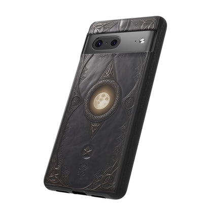 Moon Case Tough Phone Case – Fantasy Art Leather Book Design for iPhone, Samsung Galaxy, and Google Pixel Devices