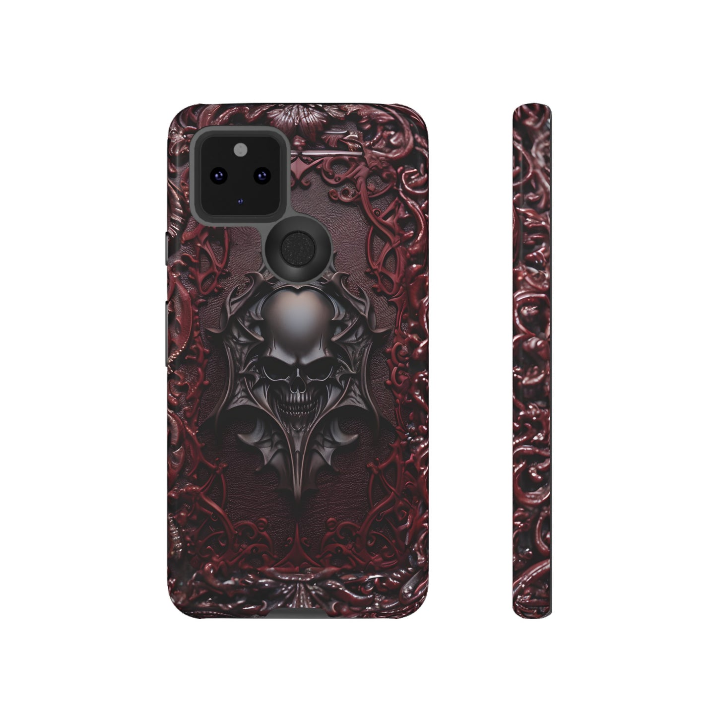 Vampiric Tough Phone Case – Gothic Skull Vampire Design for iPhone, Samsung Galaxy, and Google Pixel Devices