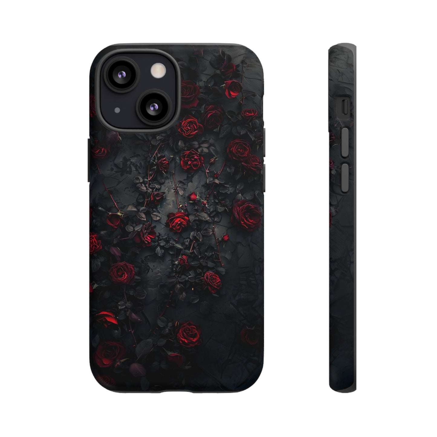 Gothic Roses Tough Phone Case – Elegant Dark Floral Design for iPhone, Samsung Galaxy, and Google Pixel Devices