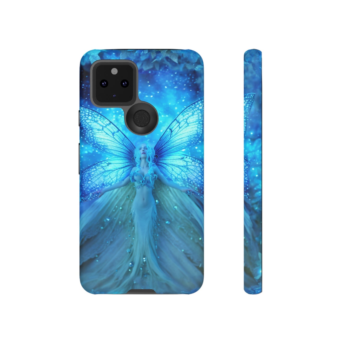 Blue Cosmic Fairy Phone Case – Enchanting Fae Design for iPhone, Samsung Galaxy, and Google Pixel Devices