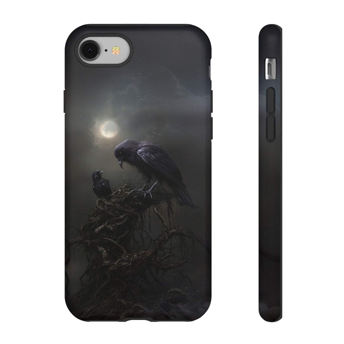 Gothic Raven Phone Case - Dark Crow Art for iPhone, Samsung Galaxy, and Google Pixel Devices