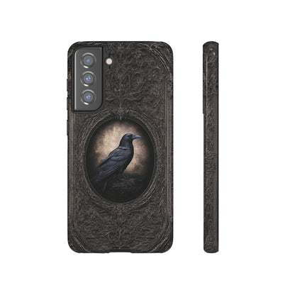 Gothic Raven Phone Case - Mysterious Dark Bird Design