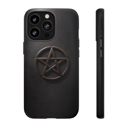 Simple Pentacle Tough Phone Case – Witchcraft Pentagram Design for iPhone, Samsung Galaxy, and Google Pixel Devices