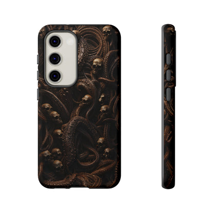 Skulls and Tentacles Phone Case – Lovecraftian Horror Design for iPhone, Samsung Galaxy, and Google Pixel Devices