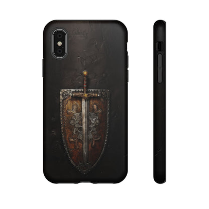 Medieval Sword and Shield Phone Case - For iPhone, Samsung Galaxy, and Google Pixel Devices