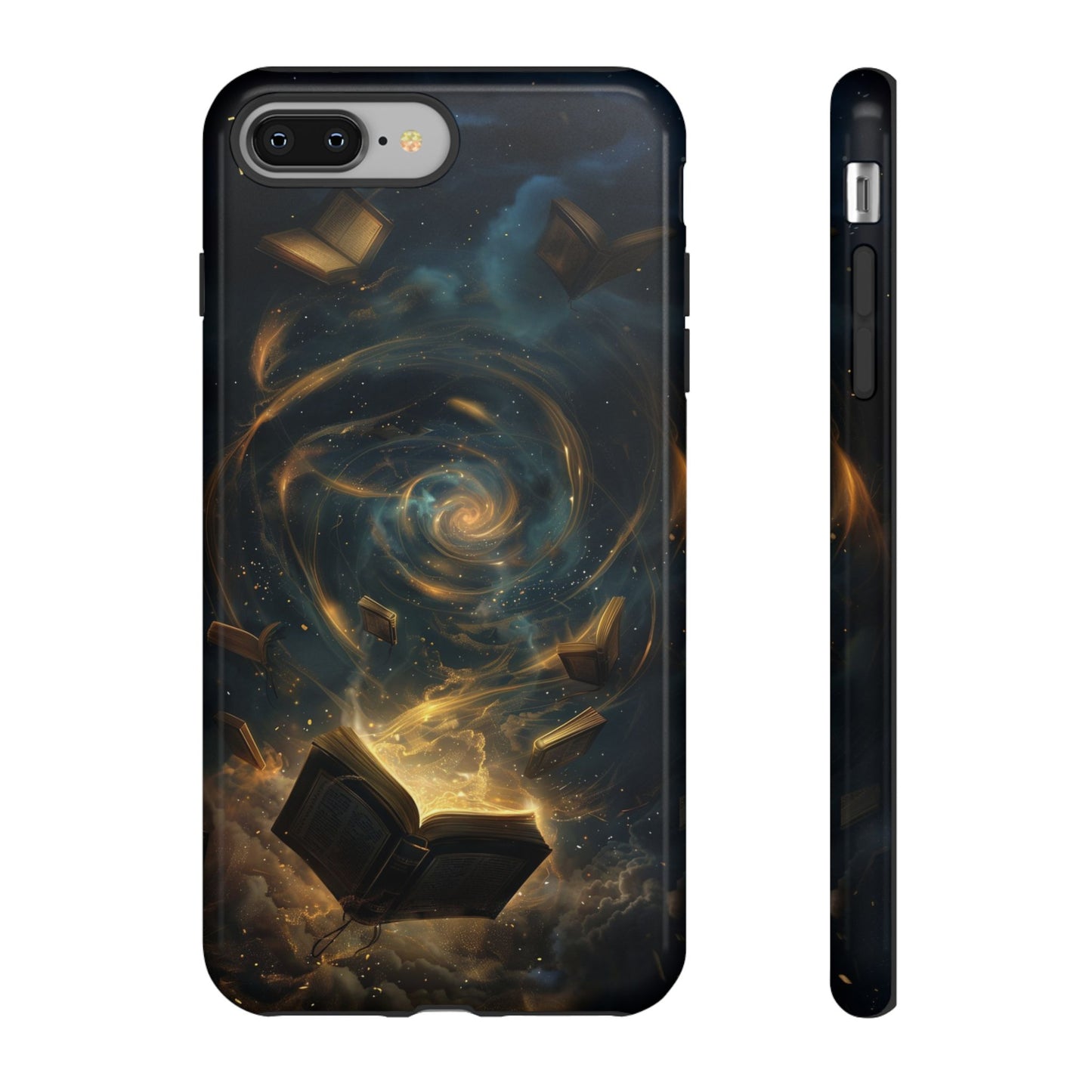 Magical Galaxy Swirling Books Phone Case - Celestial Book Lover's Gift for iPhone, Samsung Galaxy, and Google Pixel Devices