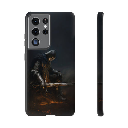 Dark Knight of the Abyss Phone Case - iPhone, Samsung Galaxy, Google Pixel - Epic Medieval Warrior Art, Protective Case, Fantasy Art